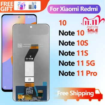 100% Оригинал За Xiaomi Redmi 10 Note 10 10s 11 11s Pro 5G дисплей със Сензорно Стъкло Дигитайзер За Redmi Note 11S LCD