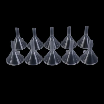 10шт прозрачни Мини-Воронок Малък Пластмасов Инструмент За Опаковане на Бутилки С Бутылочным Гърло