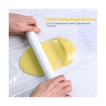 2 елемента Акрилни инструмент за раскатки за торта гъба Състав за балансиране на Помадной глазура Състав за дебелина бисквити За изглаждане печене на бисквити A