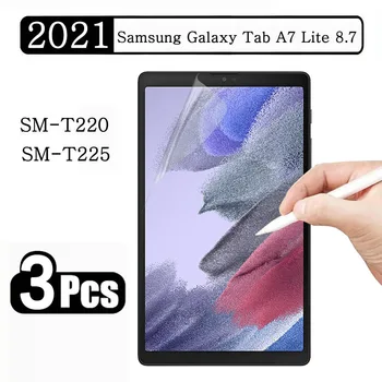(3 опаковки) Книжен филм На допир За Samsung Galaxy Tab A7 Lite 8.7 2021 SM-T220 SM-T225 SM-T227, Като Надпис Върху хартия, Защитно Фолио За екрана
