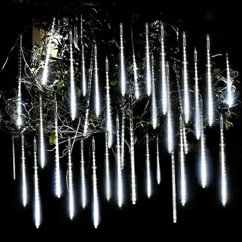 30/50 см LED Метеоритен Дъжд Светлини Падаща Капка Дъжд Страхотна Струнен Лампа за Коледа на Празнични Партита Двор Плевене Декор Навидад Нова