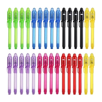30 бр. писалки с невидимо мастило, магическа писалка, исчезающая дръжка с UV-радиация, пълнители за ръчни чанти за партита за деца