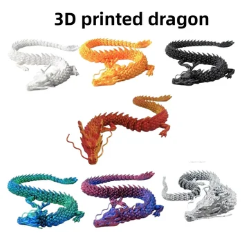 3D печатни китайски дракон Shenlong занаяти Орнаментный панта подвижната дракон Модел Украса Домашен Офис Декор Подаръци