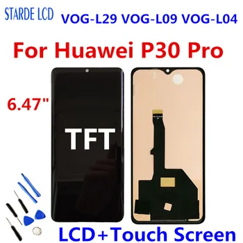 6,47 'TFT За Huawei P30Pro LCD сензорен дисплей, Дигитайзер, В Събирането, Замяна за Huawei P30 pro VOG-L29 VOG-L09 VOG-L04