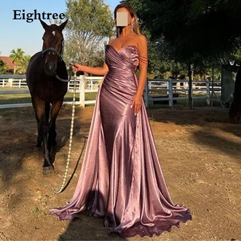 Eightree Реколта сатенени вечерни рокли с отворени рамене Mermaid Abendkleider Dubai Robe De Soirée Рокля за официални събития 2023