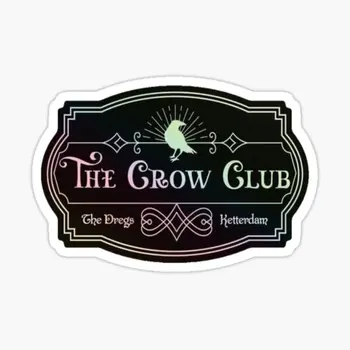 Grishaverse Crow Club Sign 5ШТ автомобилни стикери за лаптоп, домашен детска кола, анимационни етикети на задната броня, забавни за хол
