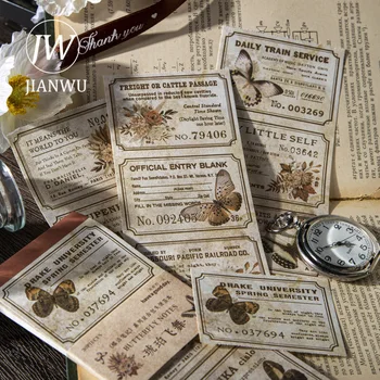 JIANWU, серия бележки с пеперуди, Ретро Разрываемый материал за банкноти, хартия, творчески списание 