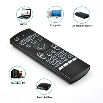 MX3 Air Mouse Дистанционно Управление С Функция за Гласова Подсветка на Мини-Клавиатура 2.4 G Безжична Жироскопи IR Обучение за Android Tv Box