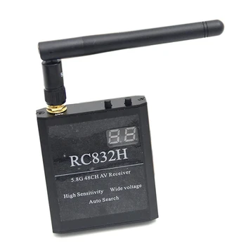 RC832H 5.8 G 48CH Видеоприемник 12V Автоматично Търсене на Канали За TS832 TS5823 TS5828 RC Самолет, Хеликоптер FPV Дрон 1 бр.