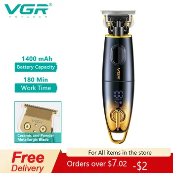 VGR Машина за подстригване на коса Тример за мъже Електрическа Професионални фризьорски салон Фризьорски салон машини Режещо оборудване Акумулаторни v979