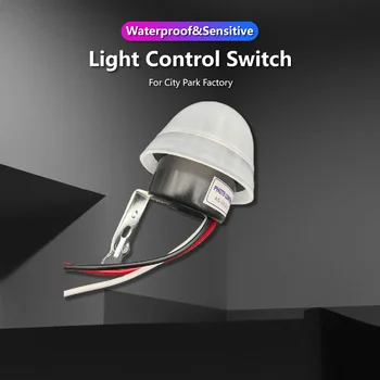 Автоматично автоматично включване-изключване AS-20, който е чувствителен към фотоэлементам ключа за улично осветление, Водоустойчив ключ за управление на осветлението на постоянен ток 220 На 12v 50-60 Hz