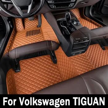 Автомобилни стелки за Volkswagen TIGUAN 2009 2010 2011 2012 2013 2014 2015 2016 Потребителски автоматично накладки за краката авто килим калъф