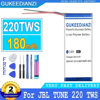 Батерия GUKEEDIANZI за JBL TUNE 220TWS 220 TWS 225 TWS 225TWS, Батерия с голям капацитет, 2-жилен, 180 mah