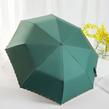 Бродерия Малки чадъри На открито Луксозен Сгъваем Автоматичен чадър-шезлонг Естетичен Дизайн Плъзгаща се Paraguas Sunny Angel