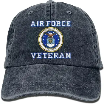 Ветеран от военновъздушните сили на САЩ с Печат на военновъздушните сили на САЩ в Папиной Шапка Регулируема Деним Класическа Шапка бейзболна шапка
