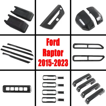 Включва Плоча е ABS Дръжка на Багажника Капак на Купата Огледало Рамка фарове за мъгла, Фаровете Крило Бутон за Подаване на Гориво За Ford F150 F-150 Raptor 2015 2016 2017-2023
