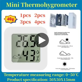 Вътрешен Мини-Термометър-Влагомер За Хола LCD Цифров Измерител на Температура И Влажност на въздуха Сензор за станция време Измервателен Инструмент