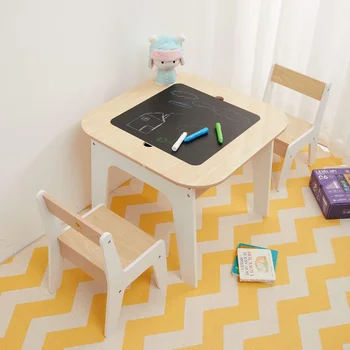 Детска маса и столове Friends с Място за съхранение, Трансформируемый набор от Десктоп мебели 3 в 1 с място за съхранение за малки деца