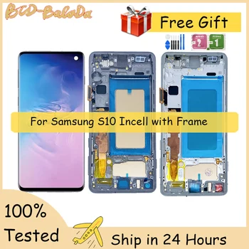Дисплей за Samsung Galaxy S10 LCD цифров преобразувател докосване на екрана в събирането За Samsung Galaxy S10 G973 Подмяна на LCD дисплея