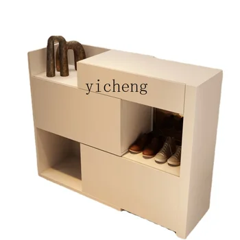 Домашен шкаф за обувки в кремовом стил XL, задвижваната стенен шкаф за съхранение