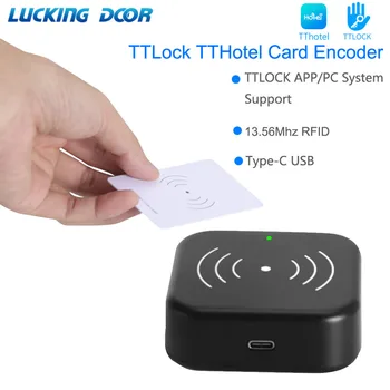 Енкодер смарт Карти TTLOCK NFC 13.56 M M1 IC Card Reader Скенер RFID Чип за TT Hotel TT Renting System Software Hotel Apartment