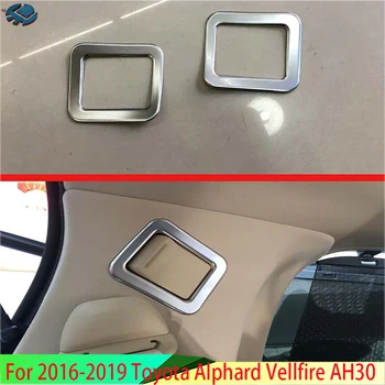 За 2016-2019 Toyota Alphard Vellfire AH30 автоаксесоари Abs Хром рамки на предпазен колан в задната бокса