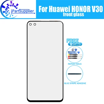 За Huawei Honor V30 Предната стъклена екранната леща 100% Оригинална предната сензорна стъклена външна леща телефон Honor V30 + инструменти