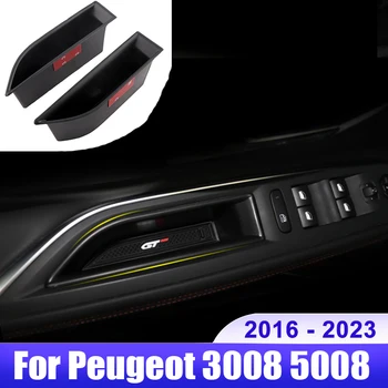 За Peugeot 3008 5008 GT 2016 2017 2018 2019 2020 2021 2022 2023 Авто Вратата Подлакътник Кутия За Съхранение Тава Органайзер за Аксесоари