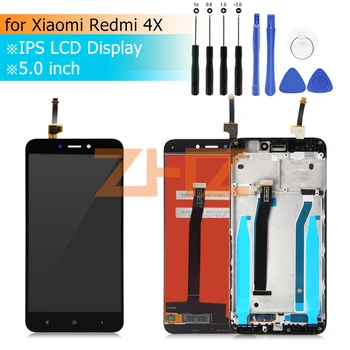 За Xiaomi Redmi 4X LCD дисплей, Дигитайзер, сглобени с Рамка Черен/Бял/Златен подмяна на екрана на резервни части за ремонт на