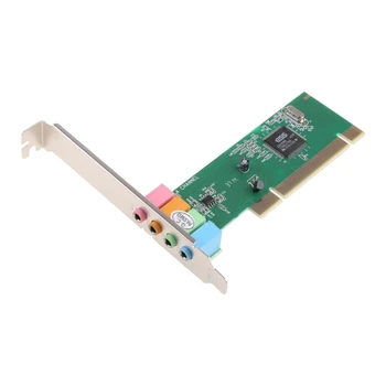 Звукова карта 8738 Вградена в компютъра звукова карта PCI 4.1 от 5-канален за Win10 Linux