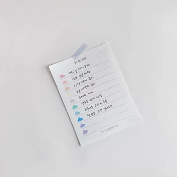 Корейски Сладки Цветни Облаци, Списък със задачи за 50 Листа Планер Студентски Дългата хартия Бележник Канцеларски материали, Ученически Пособия