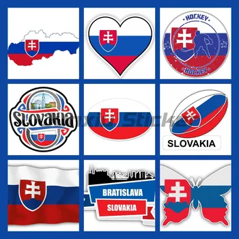 Креативна стена с флага Словакия, вратата на мотоциклет, броня, бусове, велосипеди, лаптоп, каска, автомобили стикер, Водоустойчив стикер, ПВЦ