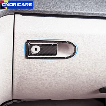 Кутия за съхранение на ръкавици на втория пилот на колата е от въглеродни влакна, Декоративна рамка, стикер за Mercedes Benz C Class W204 2007-2014