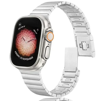 Луксозна Каишка от неръждаема Стомана За Apple Watch Ultra Band 49 мм 45 мм 42 ММ 44 ММ 38 Мм 41 ММ Метален За iwatch Sereis 9 8 7 6 5 4 3 2 SE