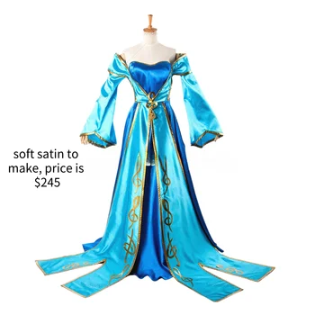 Магазин Irelia H Store; Пошитая по индивидуален размер на Zoran от LOL; cosplay костюм Sona от оригиналната кожа за игри на Хелоуин; женствена рокля