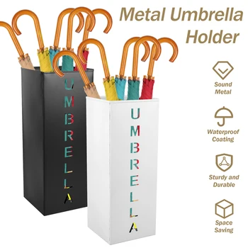 Метален Държач чадър площ свободно положение Чадър за дрехи декоративен държач за чадър ОГРН Универсален държач за бастуни