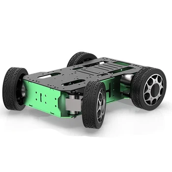 Метално шаси на автомобила Акерман с ЦПУ с товар от 10 кг Предното колело Цифров серво управление Двигател энкодера Интелектуална база ръцете на робота РОС