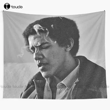 Млад Барак Обама - Гоблен с принтом пушачи, Гобеленовые плакати, на Гоблен на стената на хола, спалня, стая в общежитието, домашен декор