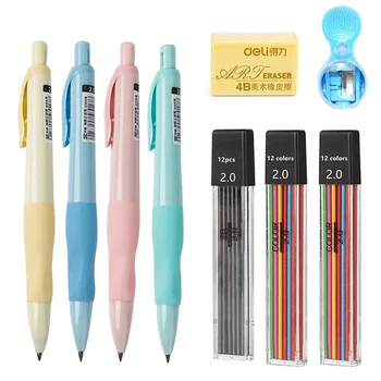 набор от механични моливи 2 мм, строително дърводелски чертежный молив 2,0 мм за художественото рисуване, писане конструкция с дресинг, гумичка, острилка ви