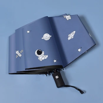 Напълно автоматичен чадър с двойно предназначение за защита на астронавтите от слънцето при слънчево и дъждовно време, с тройно разгъване от винил от ултравиолетови лъчи.