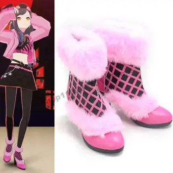 Обувки за cosplay Vivid BAD SQUAD Shiraishi An Обувки за виртуален идол PJSK Плюшени кожени обувки на висок ток, Обувки VBS Shiraishi An