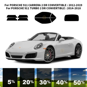 Предварително Обработена нанокерамика car UV Window Tint Kit Автомобили Фолио За Прозорци на PORSCHE 911 CARRERA 2 DR CONVERTIBLE 2012-2019