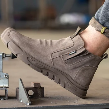Работни ботуши със стоманени пръсти, работни обувки със защита от пробиви за мъже, неразрушаемая работна обувки, работни обувки за улицата, защитни обувки за мъже