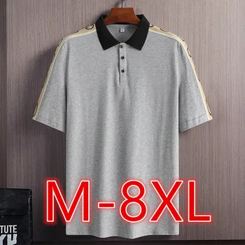 Риза с къси ръкави за Мъже, бизнес риза голям размер 8XL, дишащи блузи с къс ръкав, Camisetas Hombre, мъжки дрехи, фланелка оверсайз