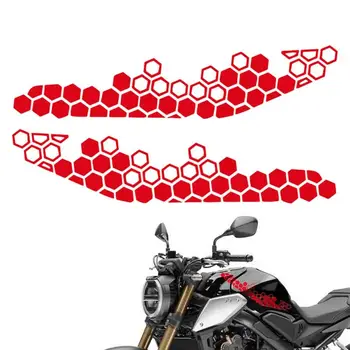 Стикер за мотоциклет с подсветка, самозалепващи автомобилни стикери във формата на сот, 2 бр. Етикети на мотоциклет, стикер във формата на сот, декоративна за семейството