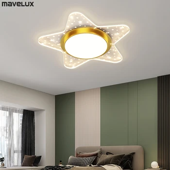 Съвременен творчески Прост тавана лампа Star LED полилей, Луксозна Нова лампа за спалня, гардероб, лоби на хотела, домашен декор.