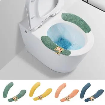 Тампон върху седалката на тоалетната чиния С дебела топла подплата, моющаяся за многократна употреба лепило, Релефен панел за максимално улесняване на капаци с мека подплата