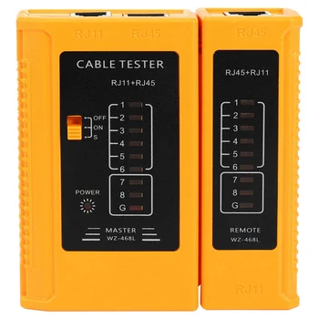 Тестер за мрежови кабели Тестов инструмент, RJ-45, RJ11 RJ12 CAT5 CAT6 USB LAN UTP Проводник Тестер Ethernet кабел (батерии в комплекта не са включени)