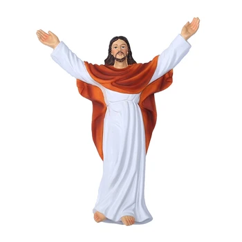 Фигурка на християнския Исус, ръчно рисувани, католическата фигурка от смола, украшение за diy