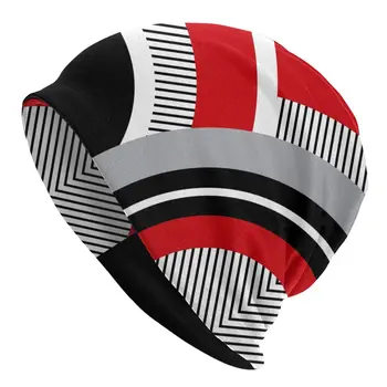 Цветна геометрична вязаная капачка Homme е в стил хип-хоп за жени и мъже, топли зимни абстрактни шапчица в стила на съвременното изкуство, шапки
